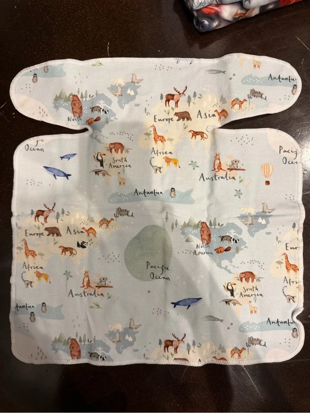 Stout House Cloth Diaper Winged, Stretchy Preflat- Animal Map Print